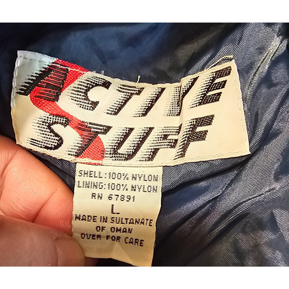 Vtg 90s Active Stuff Windbreaker Jacket Multicolor Abstract Geometric Rare Large - Picture 4 of 10